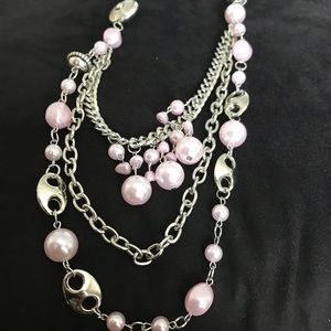 Baby Pink Beaded Necklace 🎀